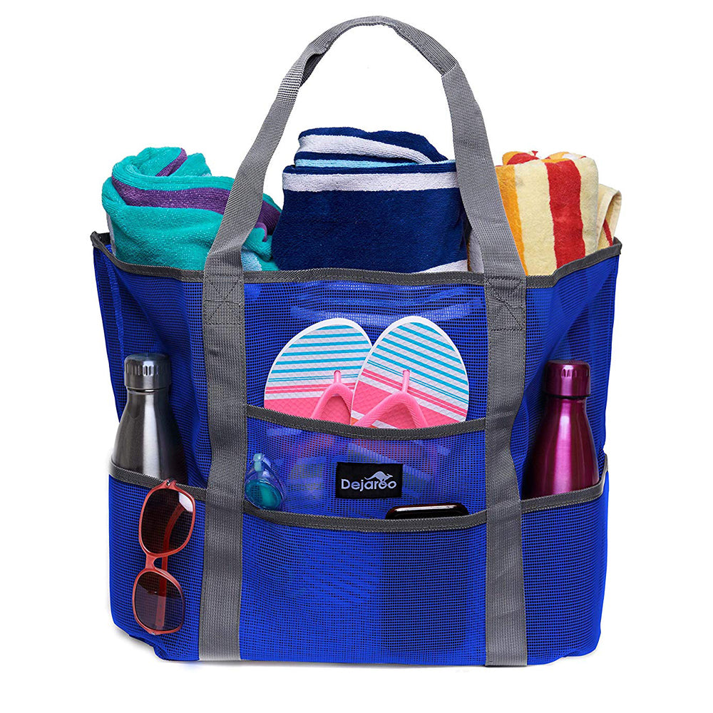 dezzio classic functional beach tote travel bag Mesh Beach Bag – Dejaroo